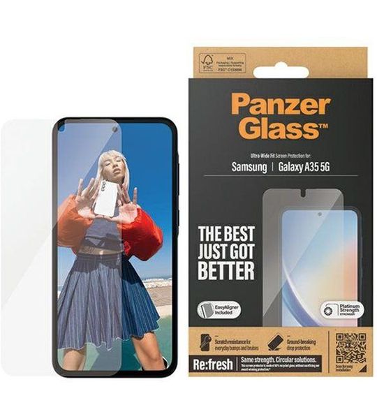 PanzerGlass Ultra-Wide Fit Samsung Galaxy A35 Screenprotector Glas