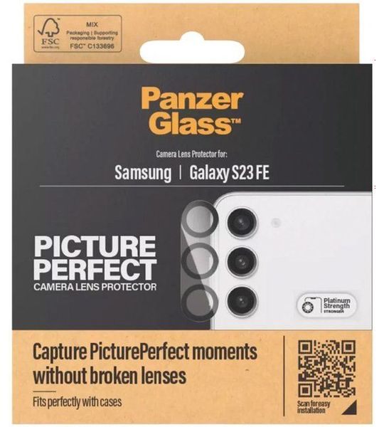 PanzerGlass Pictureperfect Cameralens Protector Voor Samsung Galaxy S23 Fe Zwart