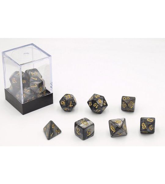 HOT Games Dobbelstenen Zwart Parelmoer 7 set Brick