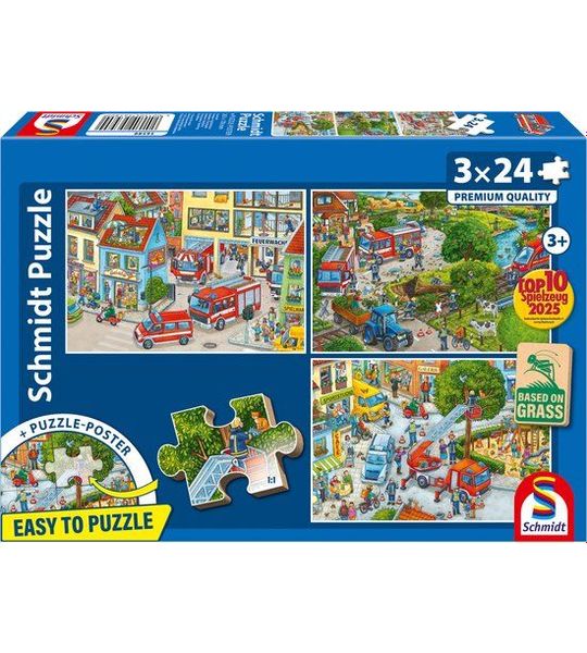 Brandweer, 3x24 stukjes - Puzzel