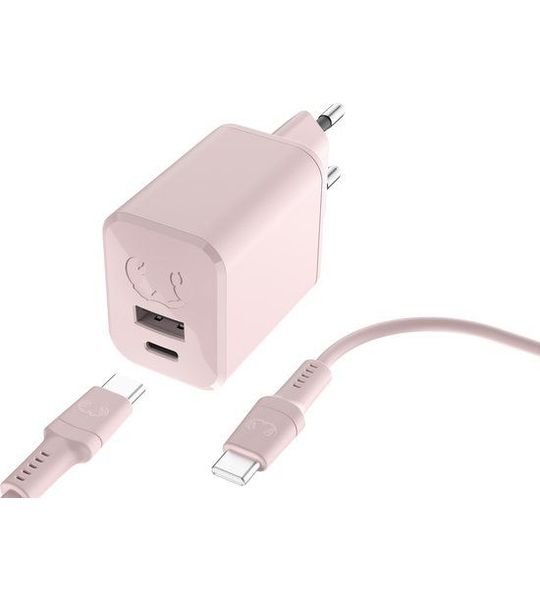 Fresh 'n Rebel Mini Charger Usb-c 45w + Usb-c-kabel - Roze