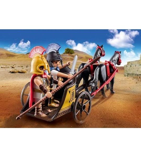 Playmobil History : Achilles en Patroclus met strijdwagen (70469)