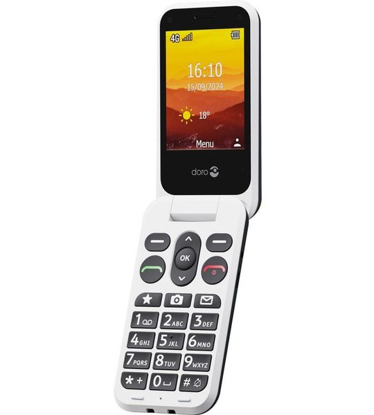 Doro Leva L20 4g Senior Flip Phone Met Sos Button - 17 Mb Zwart