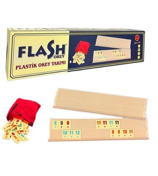 Star Flash Okey Kunststof Rummy Set Groote Maat