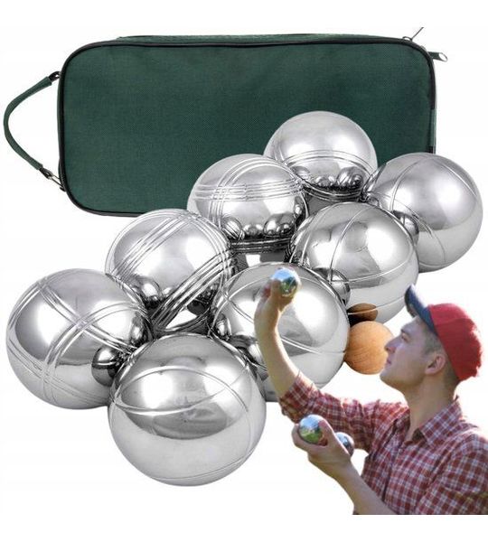 Mona - Chromen Bouleset - 8 Stuks - Inclusief Etui - Verschillende Patroontjes