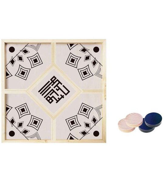Houten Puck Schietspel - 4 Spelers