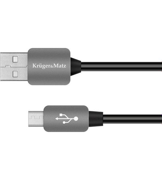 Krüger&Matz - USB Kabel - 1,8 m - Micro USB - Zwart