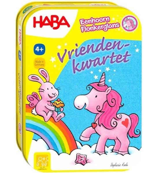 Spel - Eenhoorn flonkerglans - Vriendenkwartet - In blikje