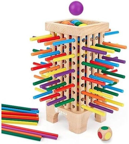 RALA Montessori Bordspel - Educatief houten spel voor familie 3-6 jaar