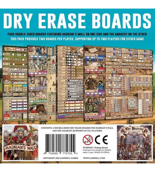 Dry Erase Boards For The Anarchy & Hadrian's Wall