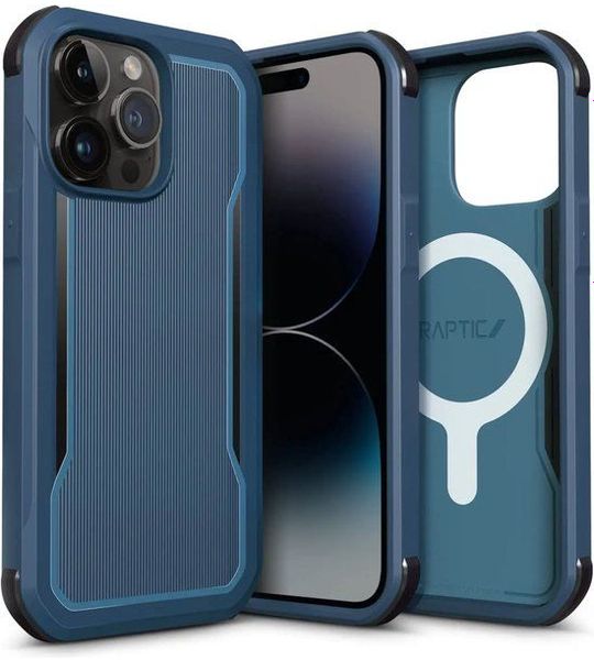 RAPTIC Iphone 14 Pro Max, Hoesje Fort Magsafe, Blauw