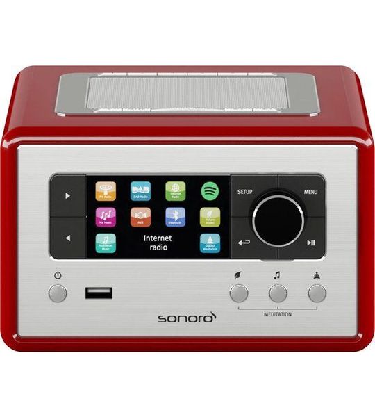 Sonoro RELAX 810 V2 Hybride radio Rood