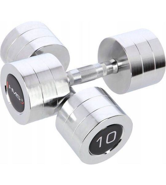 HMS CHD Serie - Chromen Hantels - 2 Stuks - 10 kg