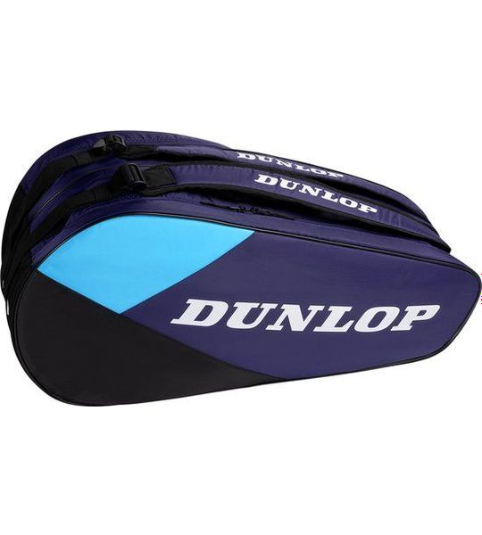 Dunlop- Tennistas- FX-CLUB 10RKT - Unisex Sporttas - Violet/Zwart/Cyaan