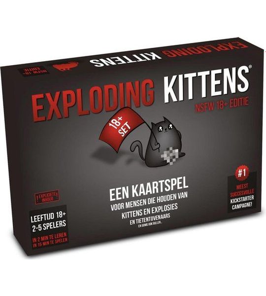 Exploding Kittens 18+ NSFW Editie - Nederlandstalig Kaartspel -