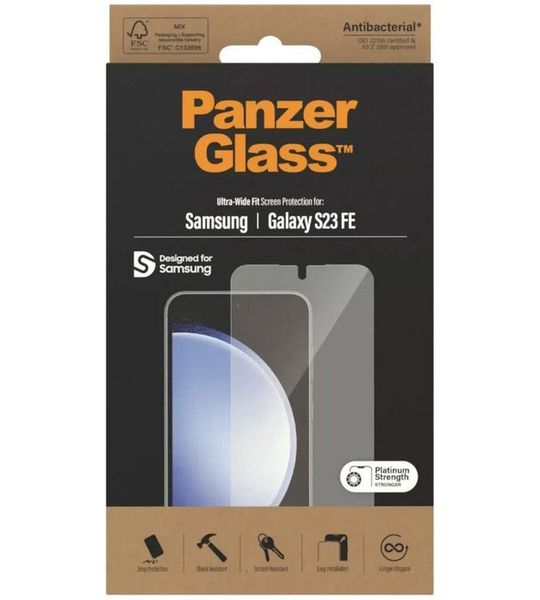 PanzerGlass Ultra-Wide Fit Samsung Galaxy S23 FE Screenprotector Glas