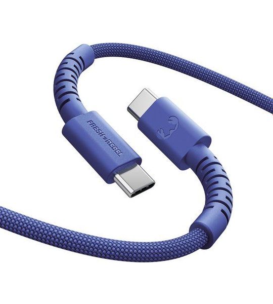 Fresh 'n Rebel Flexwave Silicone Braided 100w Usb-c Kabel 2 M True Blue