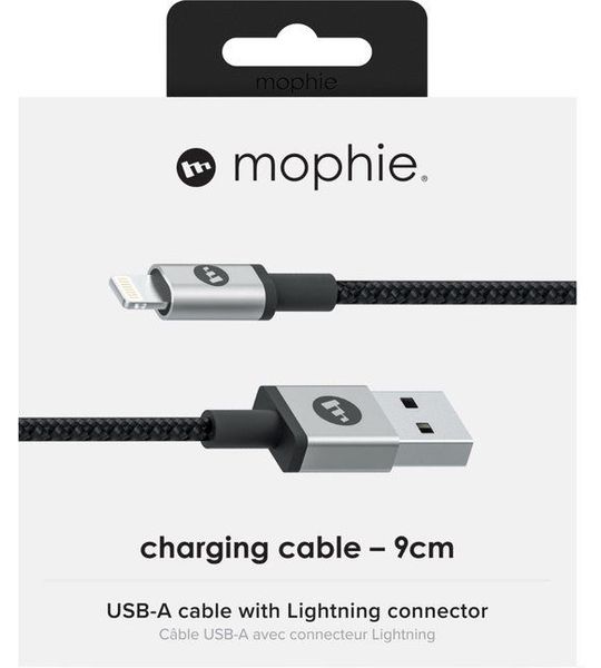 Mophie Usb A naar Lightning Kabel 9cm Zwart