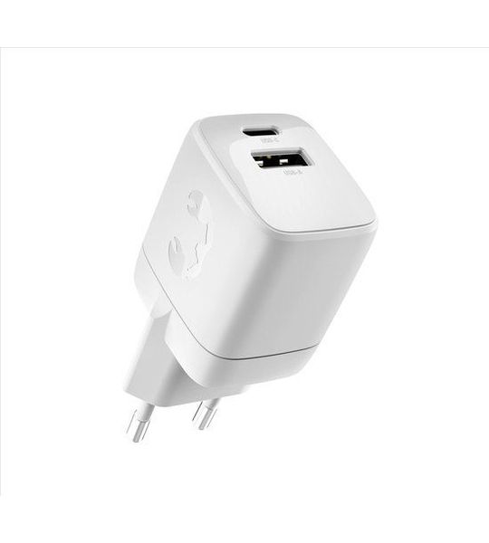 Fresh 'n Rebel 30w Pd Wall Charger Usb-a + Usb-c - Ice Grey Thuislader