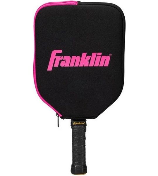 Franklin enkele pickleball racket beschermhoes - zwart / roze