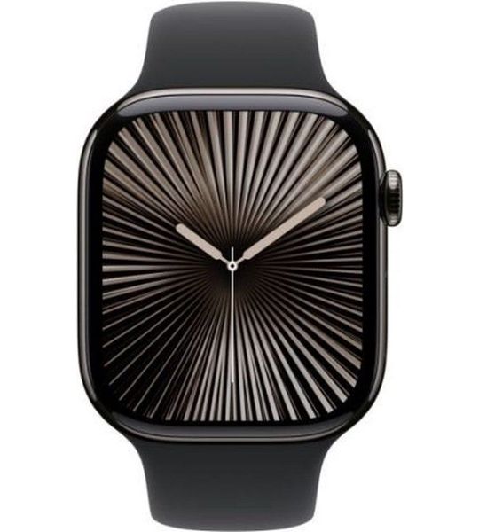 Apple Watch Series 10 GPS + Cellular 42mm Titanium Case met Sport Band - S/M Smartwatch Groen
