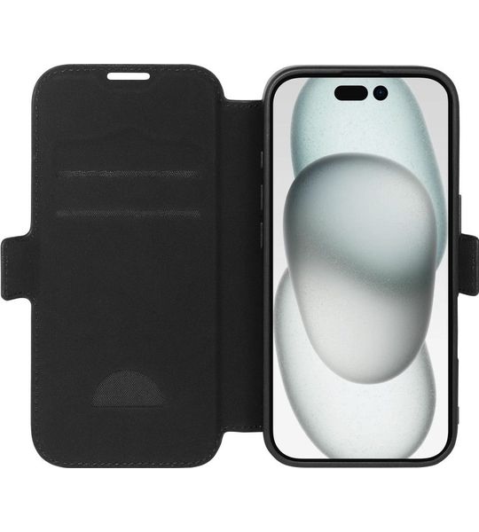BlueBuilt Apple iPhone 16 Book Case Leer Zwart
