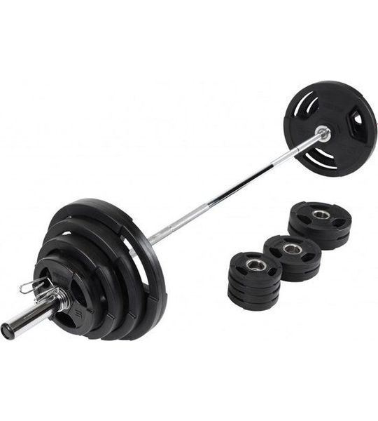 Gorilla Sports Olympische halter 130 kg Gripper kunststof - 50 mm