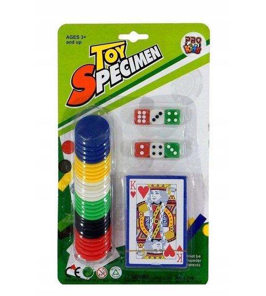 Kaartspel met Dobbelstenen en Chips - Pro Kids