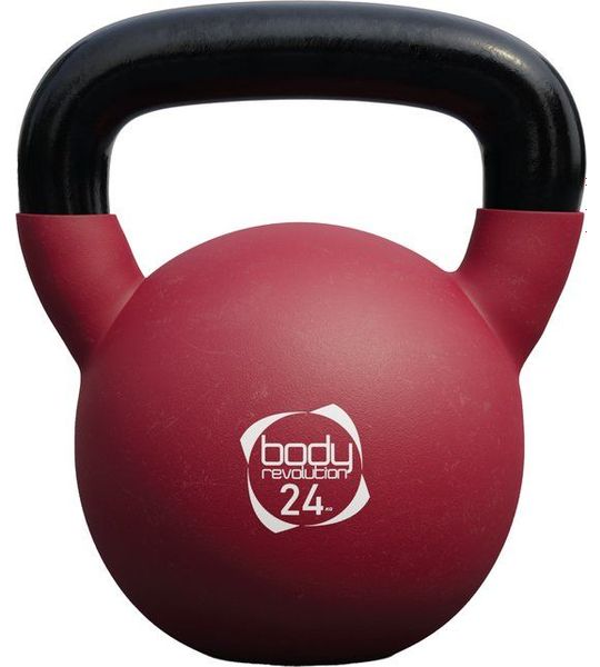 Kettlebell 24kg bordeaux Body Revolution – gietijzer, platte basis