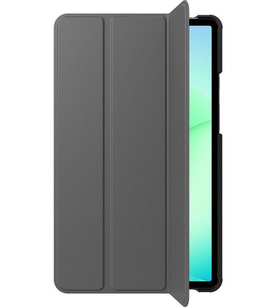 Just in case Trifold Smart Book Case Tablet Cover Beschermhoes Grijs