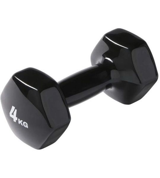 Crivit Dumbell 4kg - Zwart - L 21,3 x B 9,5 x H 8,5 cm