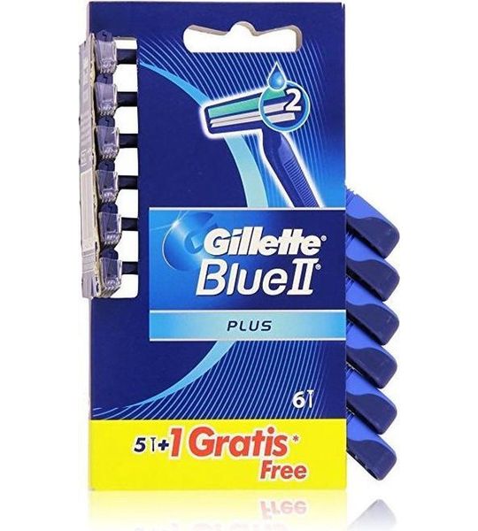 6st Gillette Blue Ii Plus 2 Blades 51st