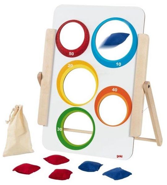 Goki Houten Werpspel Zakjes Gooien, 8dlg.