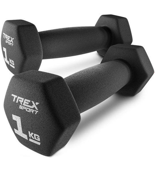 Trex Sport TX-010VD - Dumbbellset - Vinyl - Zeshoekig - 2×1 kg