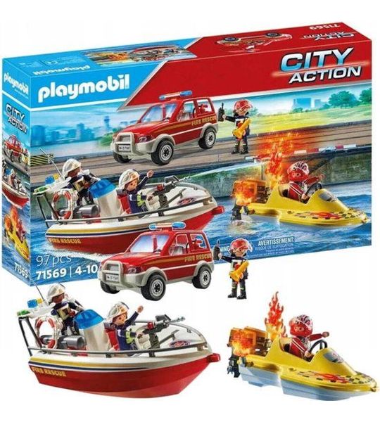 PLAYMOBIL City Action 71569 Brandweer Blusactie op het Water