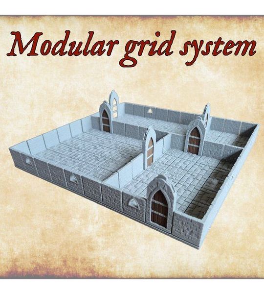 Top Tabletop Tools – Modulair Stenen Dungeon Terreinset | 128-Delig