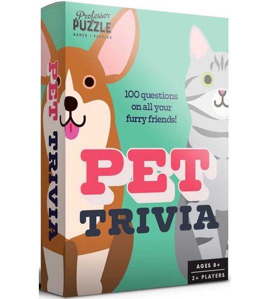 Professor Puzzle dierenquiz kaartspel - huisdieren trivia spel