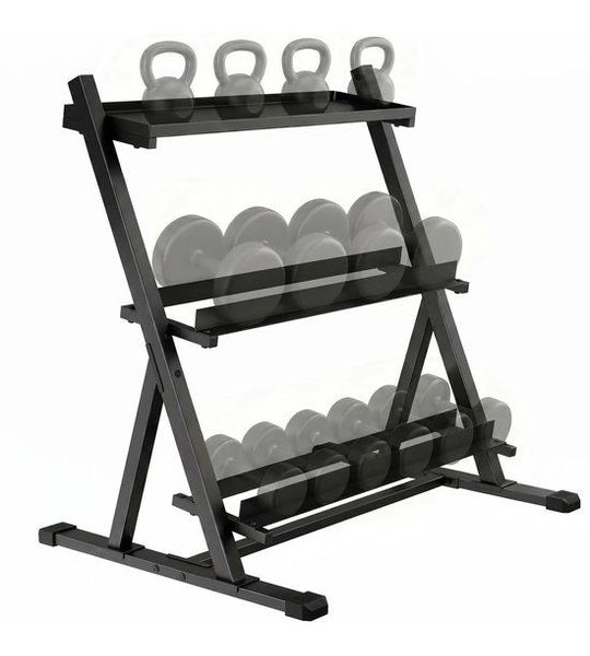 Sportnow Halterrek-Staal-88L x 66B x 88H cm-Zwart