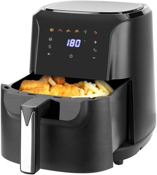 Daily Home heteluchtfriteuse 6 liter digitaal display PFAS-vrij zwart