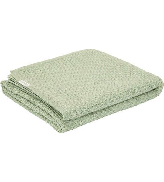 Deken Wieg Little Dutch Pure Sage Gebreid