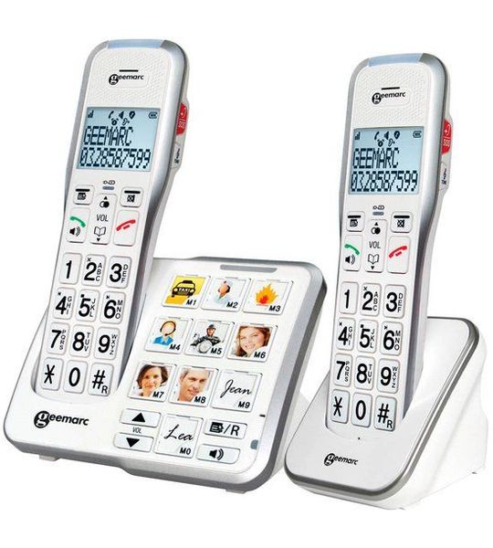 Geemarc Amplidect 595 Photo - Dect Met Grote Knoppen En 10 Foto Geheugentoetsen (duo Set)