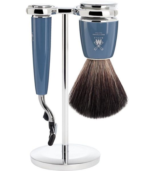 MÜHLE -Scheerset Rytmo 3-delig - Petrol - Mach3®