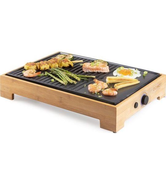 Domo Plancha Grill Bamboo Style Grillplaat Bruin