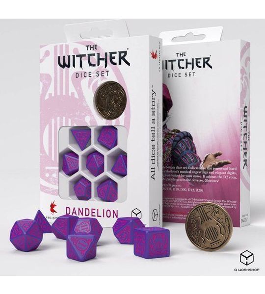 The Witcher Polydice Set. Dandelion - the Hearts' conqueror