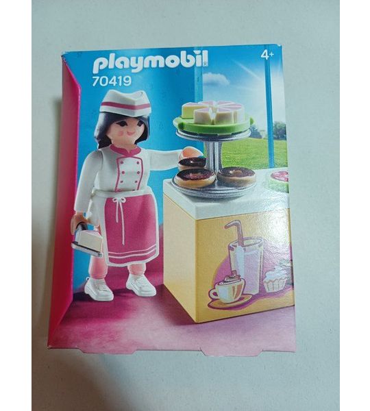 playmobil banketbakster met toonbank en taart 70419