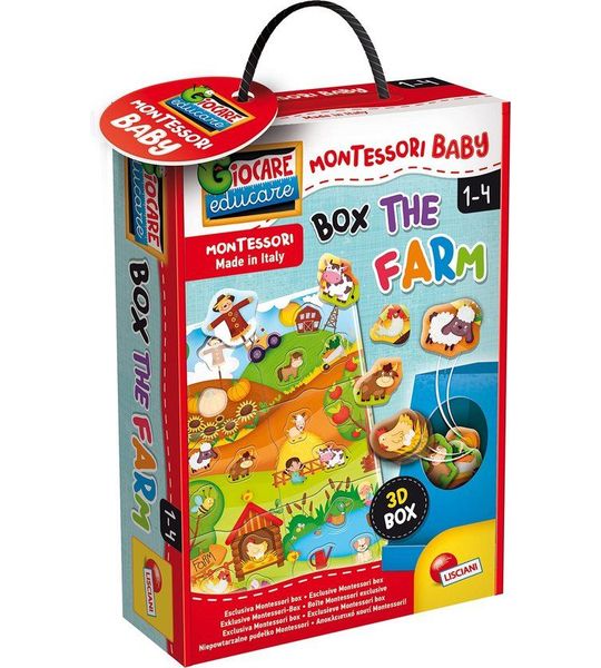Lisciani MONTESSORI BABY BOX THE FARM - Układanka farma