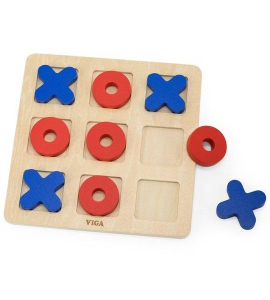Viga Houten Klassiek Boter-kaas-en-eierenspel - UNI