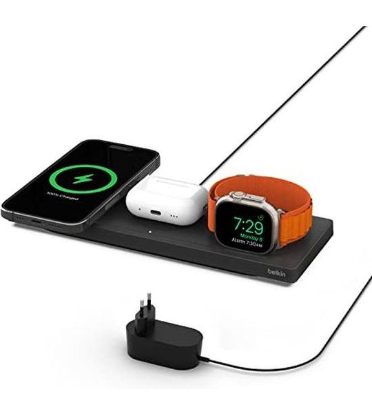 Belkin 3-in-1 Draadloze MagSafe  Oplader 15W Zwart