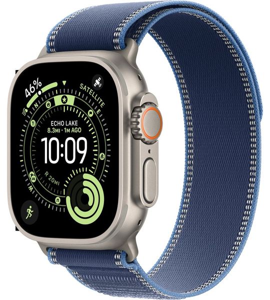 Apple Watch Ultra 3 gps + Cellular - 49mm natural Titanium Case - Blue/bright Blue Trail Loop S/m Smartwatch Natural