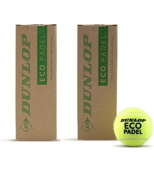 Dunlop ECO Padelballen 2 doosjes met 3 ballen